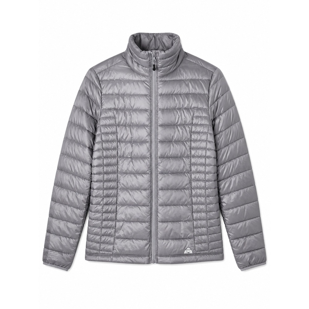 EMS Eastern Mountain Sports Women's Gray Goose Down Puffer Jacket Medium